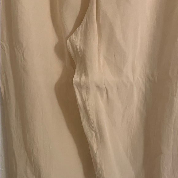 Lauren Alexandra 100% Silk Cream Elastic Waist Pants Women's Size 8 - Picture 5 of 6